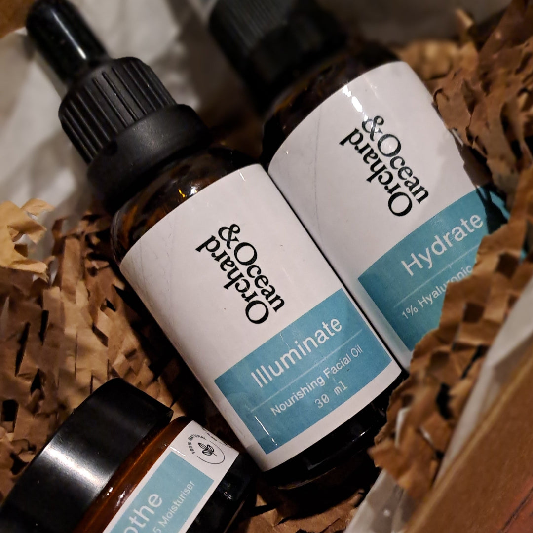 Natural Skincare Gift Set Moisturiser Serum Facial Oil