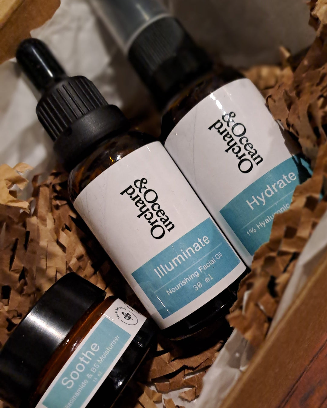 Natural Skincare Gift Set Moisturiser Serum Facial Oil